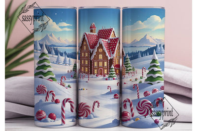 Christmas Gingerbread House 20oz Tumbler Sublimation sassyprint 