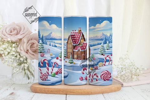 Christmas Gingerbread House 20oz Tumbler Sublimation sassyprint 
