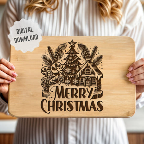 Christmas Gingerbread House and Tree Svg Dxf Png Jpg SVG CraftySVGStudio 