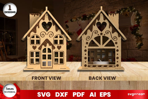 Christmas Gingerbread House Laser Cut SVG SvgOcean 