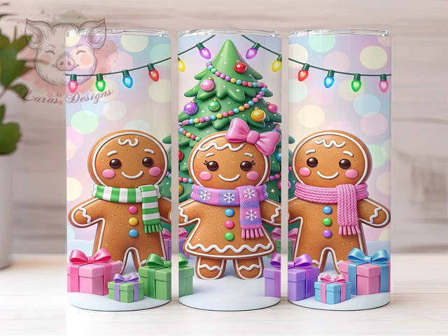 Christmas Gingerbread Kids 20oz Tumbler, Gingerbread Kids, Christmas Gingerbread, Gingerbread Tumbler, 20oz Tumbler Wrap, Christmas Tumbler, Gingerbread PNG, Holiday Gingerbread Sublimation Lara' s Designs 