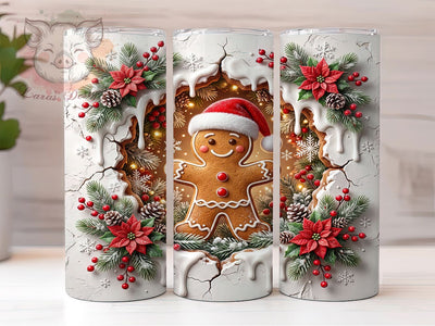 Christmas Gingerbread Man 20oz Tumbler, Gingerbread Man, Gingerbread Tumbler, Gingerbread Xmas, Gingerbread Man PNG, Christmas Tumbler, 20oz Tumbler Wrap, Holiday Gingerbread Sublimation Lara' s Designs 