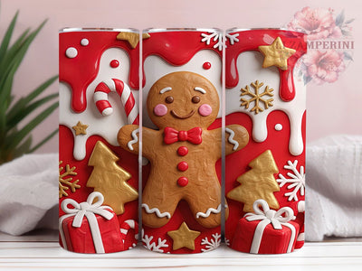 Christmas Gingerbread Man 20oz Tumbler, Gingerbread PNG, Xmas Gingerbread, Gingerbread Sub, Holiday Gingerbread, Gingerbread Wrap, Festive Cookie Cup, Cute Gingerbread Sublimation Li Zamperini 