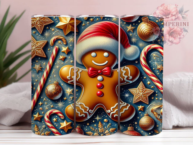 Christmas Gingerbread Man 20oz Tumbler Wrap PNG, Christmas Tumbler PNG Sublimation Design, Straight & Tapered Tumbler Wrap, Instant Digital Download Sublimation Li Zamperini 