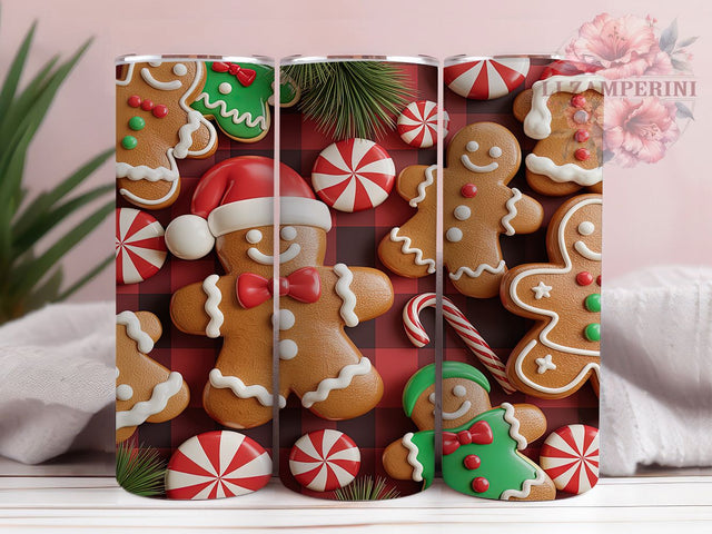 Christmas Gingerbread Tumbler, Christmas Gingerbread, Cute Gingerbread, Holiday Baking Theme, Christmas Tumbler, 20oz Tumbler, Sublimation Design Sublimation Li Zamperini 