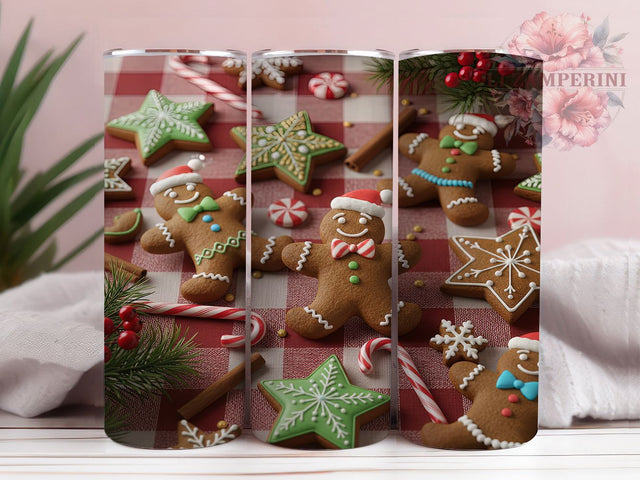 Christmas Gingerbread Tumbler, Christmas Gingerbread, Cute Gingerbread, Holiday Baking Theme, Christmas Tumbler, 20oz Tumbler, Sublimation Design Sublimation Li Zamperini 