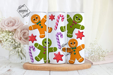 Christmas Gingerbread Tumbler Wrap Sublimation sassyprint 