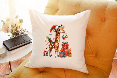 Christmas Giraffe Sublimation Clipart Sublimation designartist 