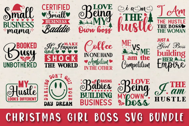 Christmas Girl Boss SVG Bundle SVG Angelina750 