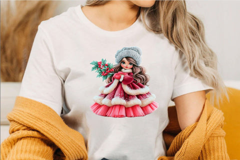 Christmas Girl Clipart PNG Bundle Sublimation SVGArt 