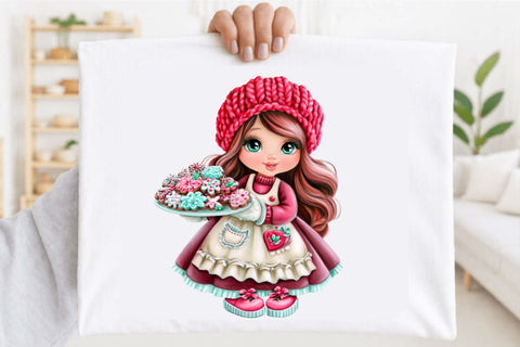 Christmas Girl Clipart PNG Bundle Sublimation SVGArt 