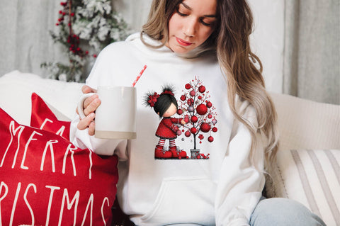 Christmas Girl Tree PNG Clipart Sublimation SVGArt 