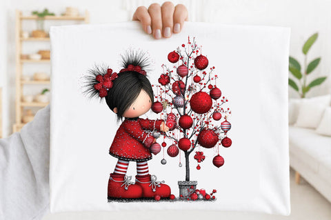 Christmas Girl Tree PNG Clipart Sublimation SVGArt 