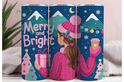 Christmas Girl Tumbler Wrap 20oz Sublimation PixelChick 