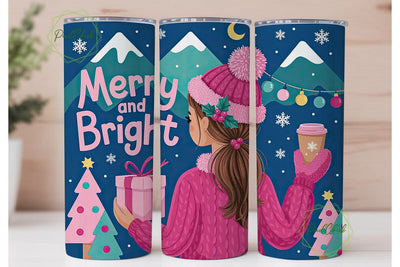 Christmas Girl Tumbler Wrap 20oz Sublimation PixelChick 