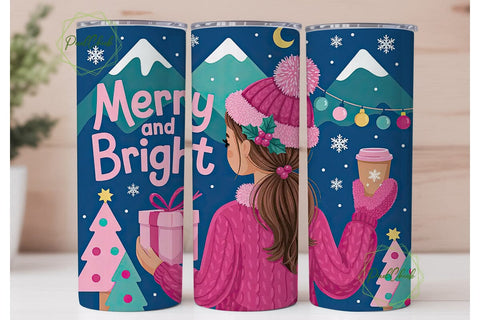 Christmas Girl Tumbler Wrap 20oz Sublimation PixelChick 