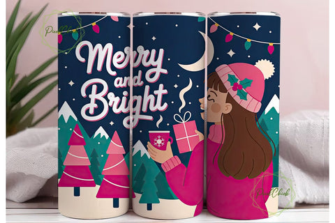 Christmas Girl Tumbler Wrap 20oz Sublimation PixelChick 