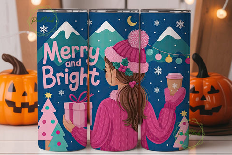 Christmas Girl Tumbler Wrap 20oz Sublimation PixelChick 