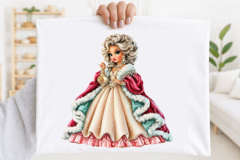 Christmas Glam Lady Clipart Bundle Sublimation SVGArt 