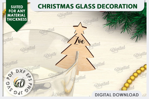Christmas Glass Decor Laser Cut Bundle. Christmas SVG SVG Evgenyia Guschina 