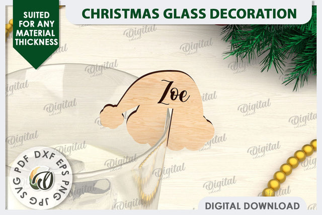 Christmas Glass Decor Laser Cut. Christmas Decoration SVG SVG Evgenyia Guschina 