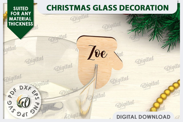Christmas Glass Decor Laser Cut. Christmas Decoration SVG SVG Evgenyia Guschina 