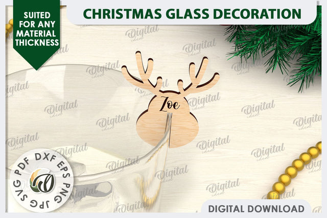 Christmas Glass Decor Laser Cut. Christmas Decoration SVG SVG Evgenyia Guschina 