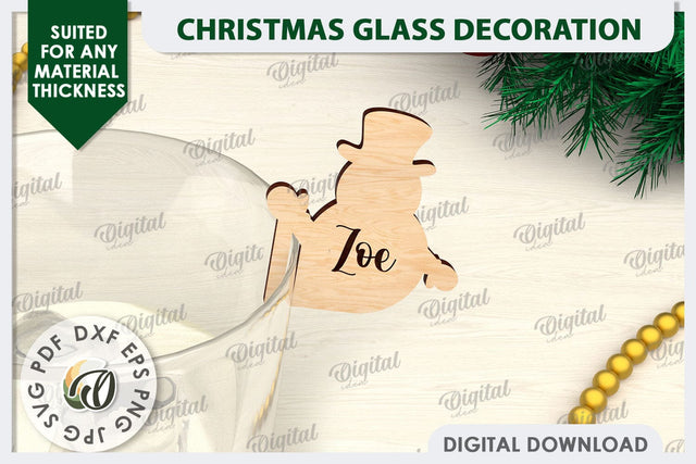 Christmas Glass Decor Laser Cut. Christmas Decoration SVG SVG Evgenyia Guschina 
