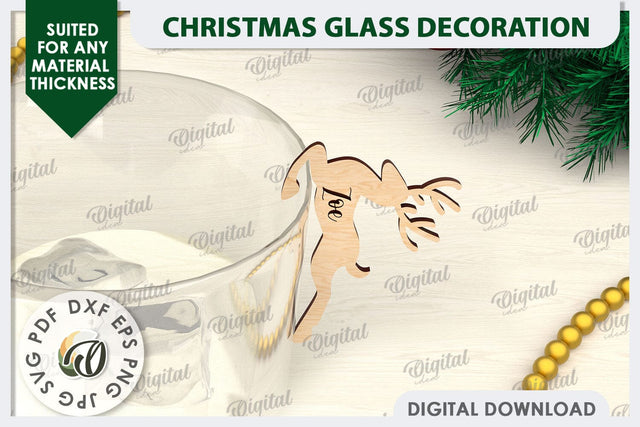 Christmas Glass Decor Laser Cut. Christmas Decoration SVG SVG Evgenyia Guschina 