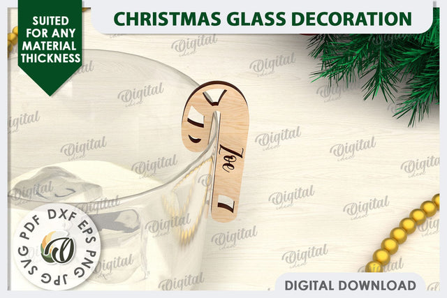 Christmas Glass Decor Laser Cut. Christmas Decoration SVG SVG Evgenyia Guschina 