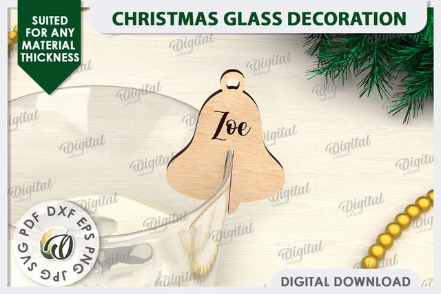 Christmas Glass Decor Laser Cut. Christmas Decoration SVG SVG Evgenyia Guschina 