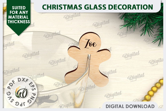 Christmas Glass Decor Laser Cut. Christmas Decoration SVG SVG Evgenyia Guschina 