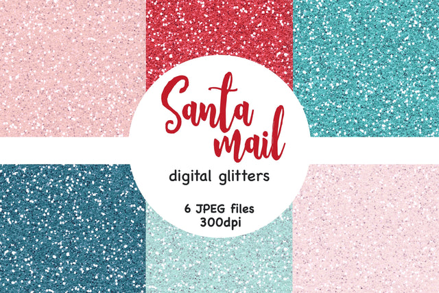 Christmas Glitter Backgrounds | Holiday Sparkle Pattern Digital Pattern GlamArtZhanna 