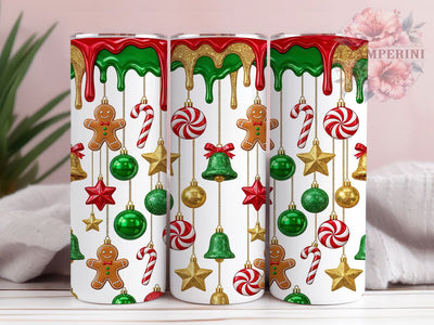Christmas Glitter Ornaments 20oz Tumbler, Christmas Ornaments, Glitter Ornaments, Christmas Glitter, Ornament Tumbler, Glitter Tumbler, Glitter Ornament PNG, 20oz Tumbler Wrap Sublimation Li Zamperini 