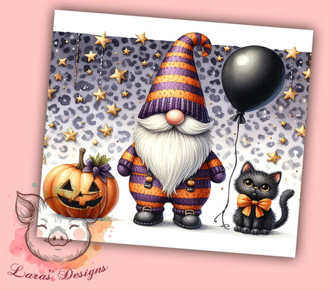 Christmas Gnome 20 oz Skinny Tumbler Sublimation Design, Straight & Tapered Tumbler Png, Gnome Tumbler Png, Digital Download PNG Sublimation Lara' s Designs 