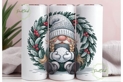 Christmas Gnome 20oz Tumbler Design Sublimation PixelChick 