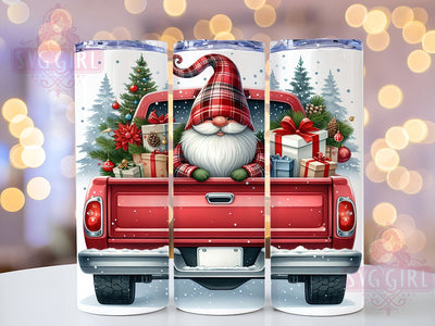 Christmas Gnome, 20oz Tumbler, PNG Sublimation, Holiday Decor, Gnome Lover Gift, Festive Drinkware, Winter Decor, Tumbler Wrap Sublimation SvggirlplusArt 