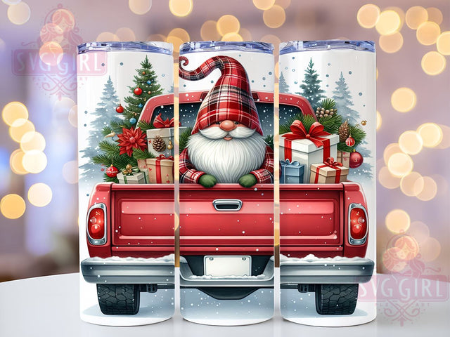 Christmas Gnome, 20oz Tumbler, PNG Sublimation, Holiday Decor, Gnome Lover Gift, Festive Drinkware, Winter Decor, Tumbler Wrap Sublimation SvggirlplusArt 