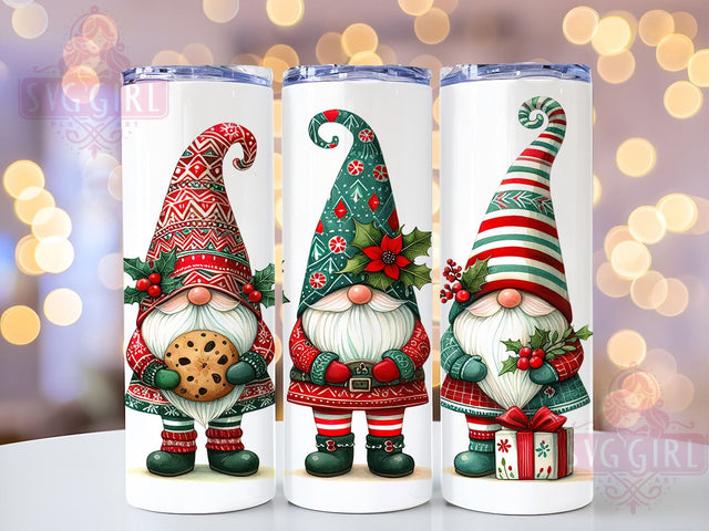 Christmas Gnome 20oz Tumbler Wrap, Christmas Gnome, Gnome Tumbler, 20oz Tumbler, Sublimation Wrap, Holiday Decor, Custom Tumbler, Christmas Gift Sublimation SvggirlplusArt 