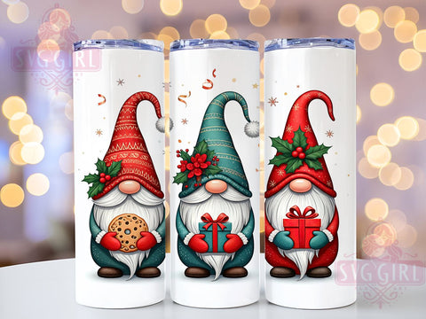Christmas Gnome 20oz Tumbler Wrap, Christmas Gnome, Gnome Tumbler, 20oz Tumbler, Sublimation Wrap, Holiday Decor, Custom Tumbler, Christmas Gift Sublimation SvggirlplusArt 