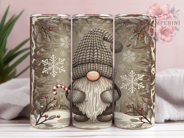 Christmas Gnome 20oz Tumbler Wrap PNG, Christmas Gingerbread Snowflake Cookies Tumbler PNG Sublimation Design, Straight & Tapered Tumbler Wrap, Instant Digital Download Sublimation Li Zamperini 