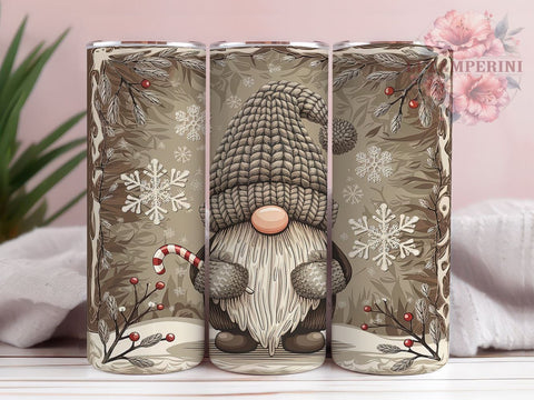 Christmas Gnome 20oz Tumbler Wrap PNG, Christmas Gingerbread Snowflake Cookies Tumbler PNG Sublimation Design, Straight & Tapered Tumbler Wrap, Instant Digital Download Sublimation Li Zamperini 