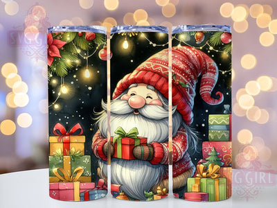 Christmas Gnome 20oz Tumbler Wrap Sublimation Design, Straight Tapered Tumbler Wrap, Christmas Tumbler Png, Instant Digital Download Sublimation SvggirlplusArt 