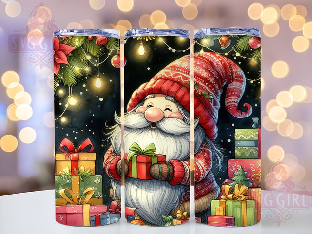 Christmas Gnome 20oz Tumbler Wrap Sublimation Design, Straight Tapered Tumbler Wrap, Christmas Tumbler Png, Instant Digital Download Sublimation SvggirlplusArt 