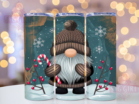 Christmas Gnome 20oz Tumbler Wrap Sublimation Design, Straight Tapered Tumbler Wrap, Christmas Tumbler Png, Instant Digital Download Sublimation SvggirlplusArt 