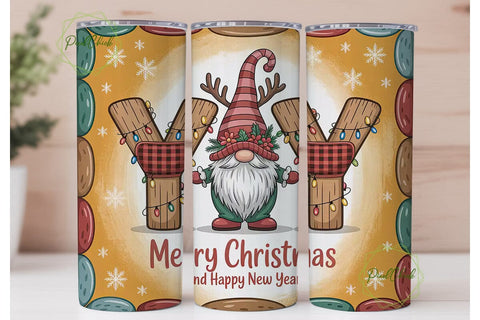 Christmas Gnome 20oz Tumbler Wrap Sublimation PixelChick 