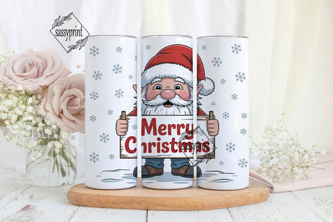 Christmas Gnome 20oz Tumbler Wrap Sublimation sassyprint 