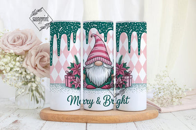 Christmas Gnome 20oz Tumbler Wrap Sublimation sassyprint 