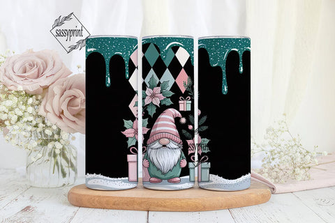 Christmas Gnome 20oz Tumbler Wrap Sublimation sassyprint 