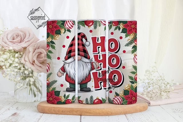 Christmas Gnome 20oz Tumbler Wrap Sublimation sassyprint 